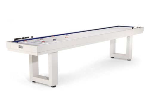 American Heritage 9' Lanai Outdoor Shuffleboard Table - Pearl White
