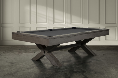 CrissyCross Slate Pool table in Charcoal finish