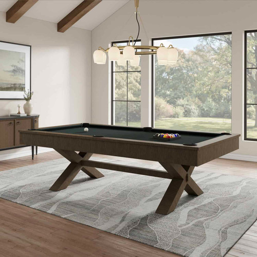 Crissycross Pool Table in Cappuccino
