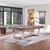 Barcelona Slate Pool Table 8' – Natural Walnut with Brushed Steel Legs
