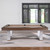 Barcelona Slate Pool Table 8' – Natural Walnut with Brushed Steel Legs