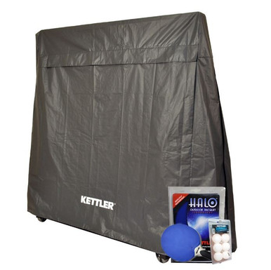 kettler halo outdoor paddles 5.0 Indoor/Outdoor Table Tennis Bundle: 2 Player Set (2 Rackets/Paddles and 3 Balls) performance air channel core delivers added flex with more pop off the racquet to enhance spin Kettler HALO 5.0 2-Player Table