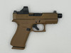 Glock 43x MOS w/407k, Threaded Barrel - FDE