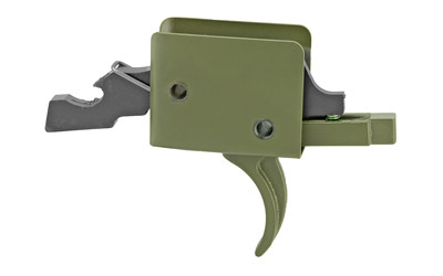 CMC Triggers OD Green Match Trigger Single Stage Curved, Fits Small