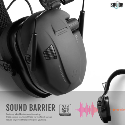 Savior Equipment Apollo Ear Muffs - Black Savior Equipment Apollo Ear Muffs - Black