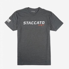 Staccato Wordmark Logo XXL Heathered Gray Tee