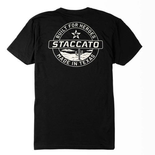 Staccato Desert Badge XXL Black Tee