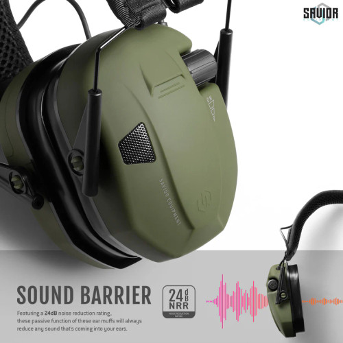 Savior Equipment Apollo Ear Muffs - OD Green Savior Equipment Apollo Ear Muffs - OD Green