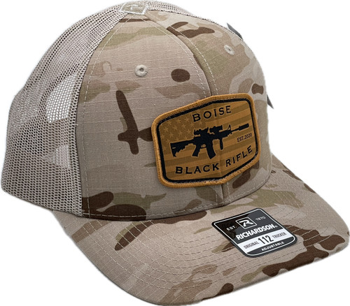 Boise Black Rifle Patch Hat, Multicam Arid/Tan