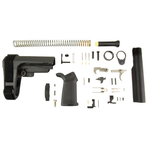 DPMS, SBA3 Pistol Lower Build Kit, MOE Pistol, Black