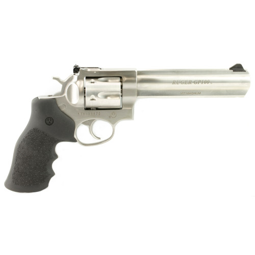 Ruger GP100 Standard 357Mag 6" Stainless Black Hogue Grip