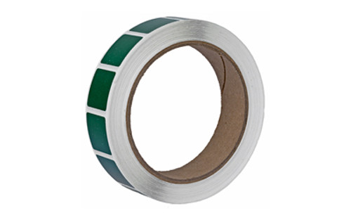 Action Target, PAST/GR, Target Pasters, 7/8" Square Bullet Hole Repair Paster, Green, 1000 Per Roll