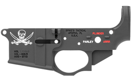 Spike's Tactical Stripped Lower - Calico Jack - Color Filled