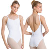 So Danca SL113 Flamma Camisole Leotard with Pinched Front and Back - White