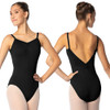 So Danca SL113 Flamma Camisole Leotard with Pinched Front and Back Black