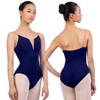 Nikolay Grishko DA1930MPN Charlotte Camisole Leotard with Tan Straps - Dark Blue