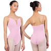 Nikolay Grishko DA1930MPN Charlotte Camisole Leotard with Tan Straps - Pink