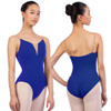 Nikolay Grishko DA1930MPN Charlotte Camisole Leotard with Tan Straps - Royal Blue