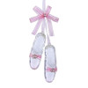 Kurt S. Adler D1345 6" Pink Ballet Shoe Ornament with Bow and Jewel Detail