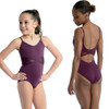 DanzNMotion 21100C Children's Camisole Leotard with Side Mesh Insets