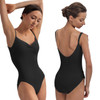 Nikolay DAD2001MPN Emely Camisole Leotard with Adjustable Leg - Black