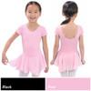 Basic Moves BM5492G Children's Cotton Short Sleeve Leotard with Attached Skirt