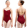 Nikolay DA2001/2MPN Ella Camisole Leotard with Mesh Back Detail - Bordeaux