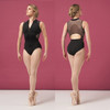 Bloch L0275 Zip Front Tank Leotard with Printed Mesh Back