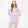 Aluvie AS003 Chloe Super Soft Crop Warm-Up Sweater - Lavender