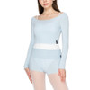 Aluvie AS003 Chloe Super Soft Crop Warm-Up Sweater - Light Blue