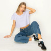Aluvie AT002 Icee Cooling Wide Neck Cap Sleeve Crop Top