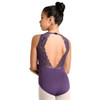 Adult X-Small Tank Style Lace Leotard with Built-In Bra -  Amethyst