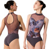 Adult Medium Nikolay DA3003 Olara High Neck Leotard with Mesh Overlay