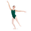 Eurotard 44492 Open Back Tank Leotard with Built-in Bra - Hunter Green