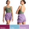Nikolay 0408N Bae Heat Retention Warm-Up Shorts - Bordeaux, Ice Blue & Orchid