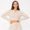 Aluvie AT010 Anna Crop Zippered Hoodie Warm-Up Sweater
