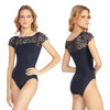 So Danca BY11 Be You Elenita Lace Cap Sleeve Leotard - Black