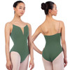 Nikolay DAD1930MPN Children's Little Charlotte Camisole Leotard with Tan Straps