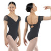 Adult Medium Nikolay DA4070MPN Silvia Mesh Cap Sleeve Leotard