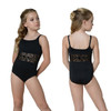 Child Medium (8-10) Danshuz 22112C Joelle Camisole Leotard with Sheer Waist