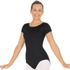 Eurotard 10475 Cotton Short Sleeve Leotard - Black