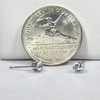 It's A Dusey! PE5087 4mm Cubic Zirconia Rhodium Stud Earrings