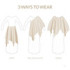 Eurotard 13768 Soft Skies Versatile 3 in 1 Sequined Pastel Overlay with Handkerchief Hem