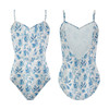 Danse De Paris L0002L Jardin Flora Bleu Camisole Leotard