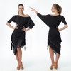 Dance Me BL241 3/4 Dolman Sleeve Ballroom Practice Dance Top with Wide Boat Neckline
