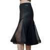 Dance Me US905# Fit and Flare Ballroom Practice Skirt with Mesh Insets