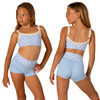 XODanceCo Children's Polka Dot Dance Shorts - Baby Blue
