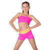 XODanceCo Children's Sassy Scrunch Crop Top - Sherbert Dream