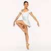 Eleve Dancewear Jane Cap Sleeve Leotard - Spearmint & White Polka Dot