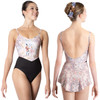 Danse De Paris L0122L Demi Jardin Clara Nutcracker 26 Ebony Camisole Leotard with Festive Bodice
